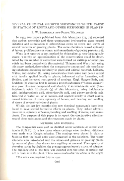Several chemical growth substances which cause