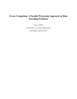 A Parallel Processing Approach on Data Encoding Problems