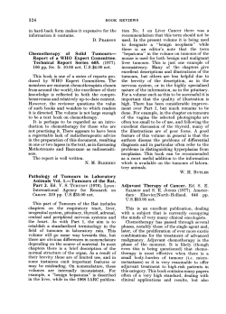 Elsevier/North-Holland. 646 pp. Chemotherapy has passed