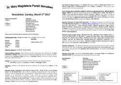 Newsletter, Sunday, November 18th 2012