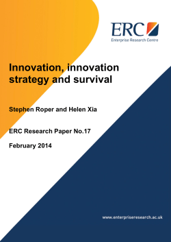 Innovation, innovation strategy and survival