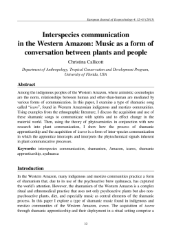 Interspecies communication in the Western Amazon