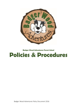 Session Procedures - Badger Wood Adventures