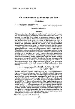 On the Penetration of Water into Hot Rock