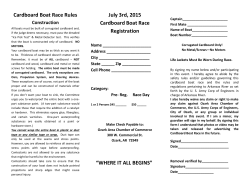 Cardboard Boat Race Rules - Ozark Area Chamber of Commerce