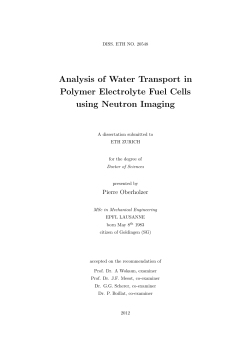 Analysis of Water Transport in Polymer Electrolyte Fuel Cells using