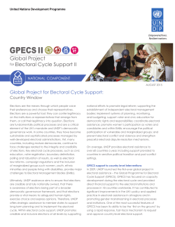 Global Project Electoral Cycle Support II