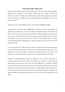 EXPLORATORY DRILLING
