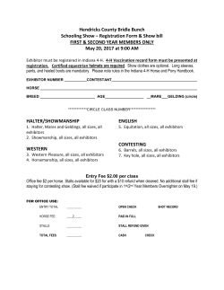 Hendricks County Bridle Bunch Schooling Show &ndash; Registration