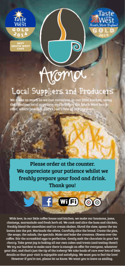 Local Suppliers and Producers