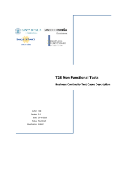 T2S Non-functional test cases version 1.8