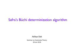 Safra`s Büchi determinization algorithm