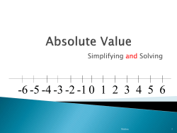 Positive and Negative Numbers