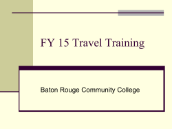 FY 08 Travel Training - Baton Rouge Community College