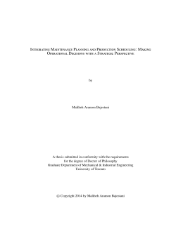 Integrating Maintenance Planning and Production Scheduling