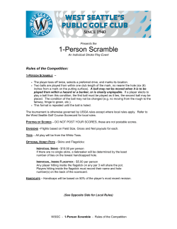 Match Play Rules Update