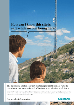 Answers for infrastructure. The Intelligent Shelter solution