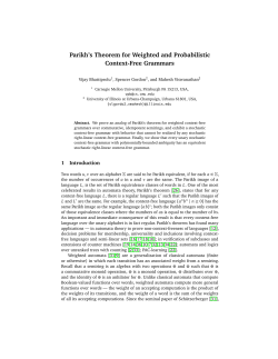 Parikh`s Theorem for Weighted and Probabilistic Context
