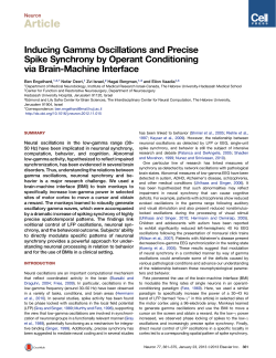 Inducing Gamma Oscillations and Precise Spike Synchrony by
