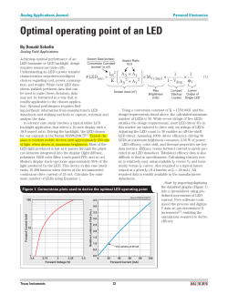 Optimal operating point of an LED