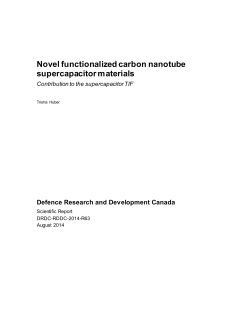 Novel functionalized carbon nanotube supercapacitor materials