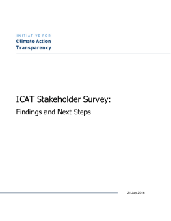 ICAT Stakeholder Survey Results - Initiative for Climate Action