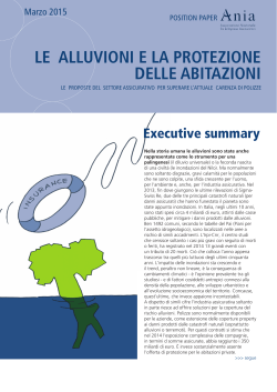Le alluvioni e la protezione delle abitazioni