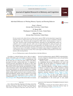 Individual Differences in Working Memory Capacity and Shooting