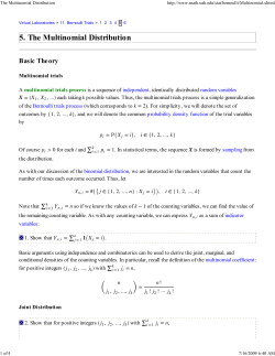 5. The Multinomial Distribution