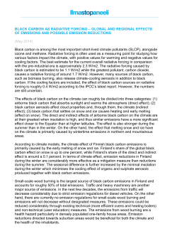 Black carbon as radiative forcing