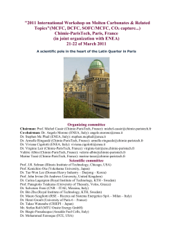 Chimie-ParisTech, Paris, France (in joint organization with