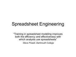 Spreadsheet Engineering