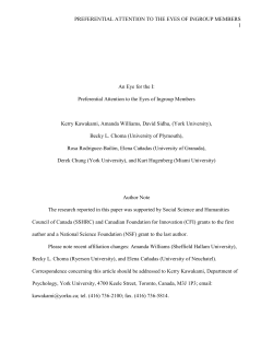 Running Head - Social Cognition Lab