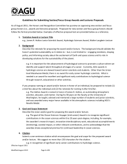 guidelines for new sfg award proposals