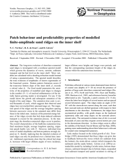 Patch behaviour and predictability properties of modelled finite