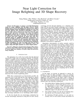 Near Light Correction for Image Relighting and 3D