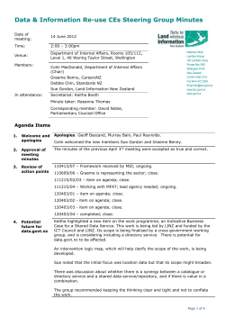 Minutes - ICT.govt.nz