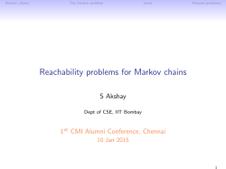 Reachability problems for Markov chains