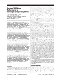 Kinetics of 1,4-Dioxane Biodegradation by Monooxygenase