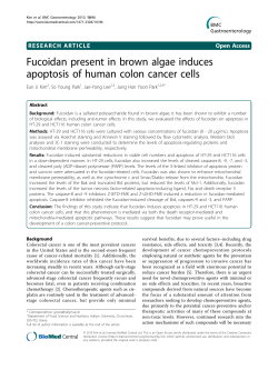 Fucoidan present in brown algae induces apoptosis of human colon