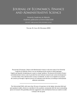Journal of Economics, Finance and Administrative Science