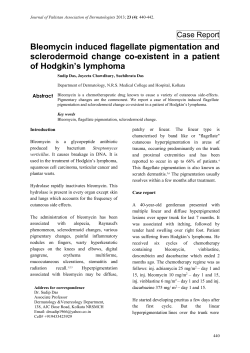 Bleomycin induced flagellate pigmentation and sclerodermoid