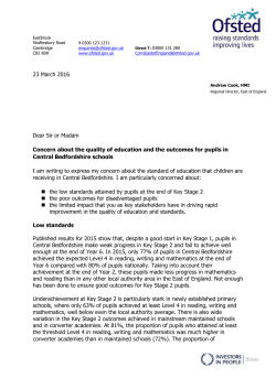 Andrew Cook letter about education in Central