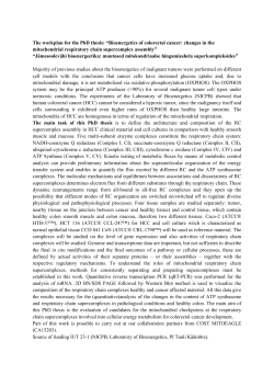 Bioenergetics of colorectal cancer: changes in the mitochondrial