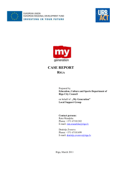 My Generation case report Riga