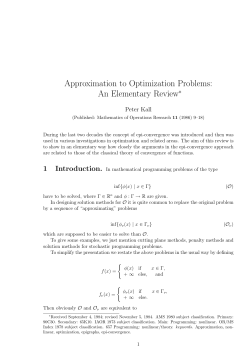 Approximation to Optimization Problems: An Elementary Review