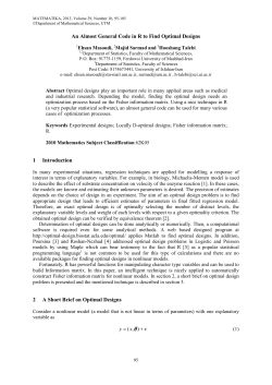 An Almost General Code in R to Find Optimal