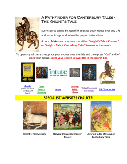 British Lit_Chaucer_The Knight_s Tale