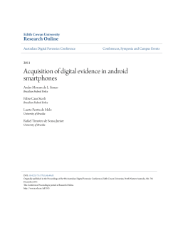 Acquisition of digital evidence in android