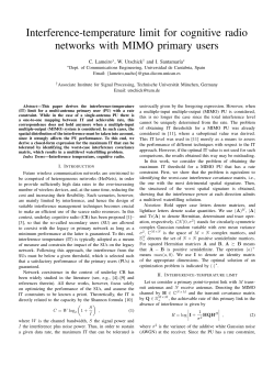 Interference-temperature limit for cognitive radio networks